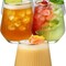 Edge Collections -12 Ounce-Gold-Elegant Stemless Plastic Wine Glasses for Any Occasion-12 pcs